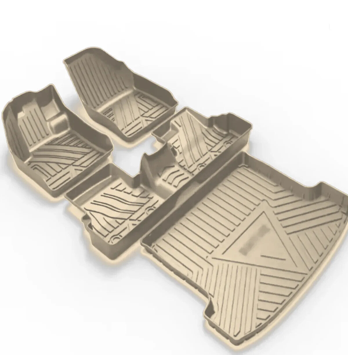 3D-Wannenmatten mit Kofferraumwanne in Beige
